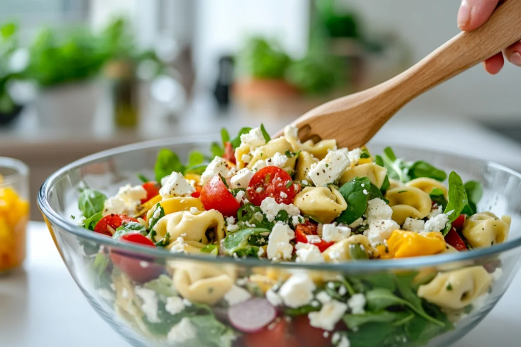 Greek Tortellini Pasta Salad 8 Greek tortellini pasta salad