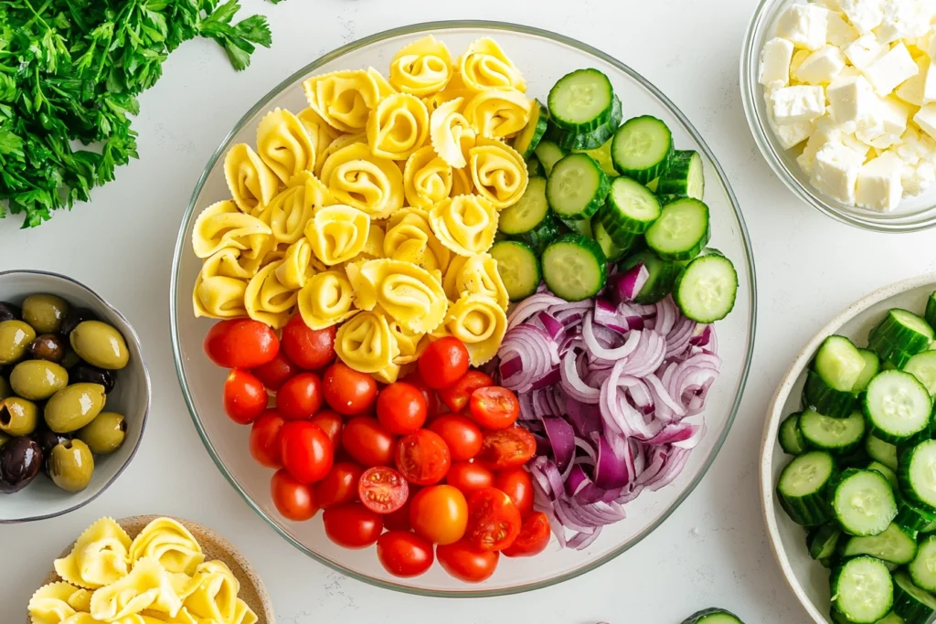 Greek Tortellini Pasta Salad 9 Greek tortellini pasta salad